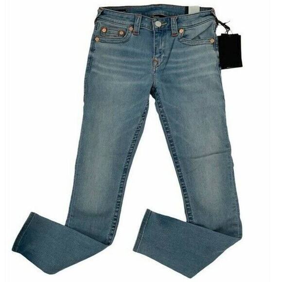 True Religion Women's Jennie Curvy Mid Rise Skinny Jeans Blue Stretch Size 6/28 - Picture 2 of 10